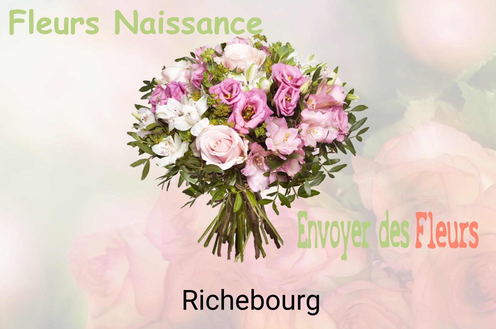 Bouquet de fleurs de naissance livré à Richebourg